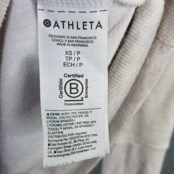 Athleta Purana V Neck Wrap Sweatshirt Women's XS Toasted Brown Heather Ballet - Picture 12 of 16